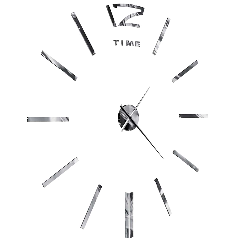 3D Wall Clock | Shiny Silver | Eva | Xxl | Adjustable Armrests