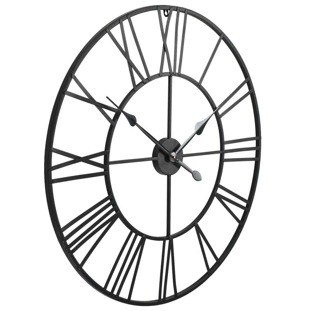 Wall Clock | Black | Metal | Xxl | Clock | Wall Clock | Circular