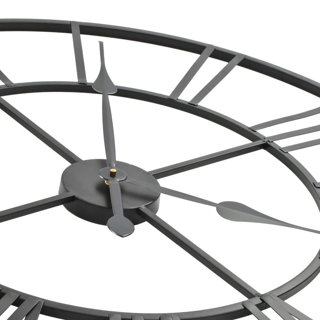 Wall Clock | Black | Metal | Xxl | Clock | Wall Clock | Circular