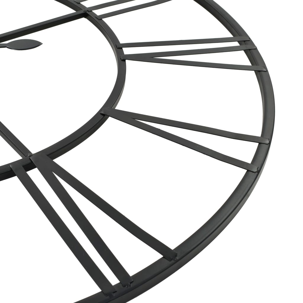 Wall Clock | Black | Metal | Xxl | Clock | Wall Clock | Circular