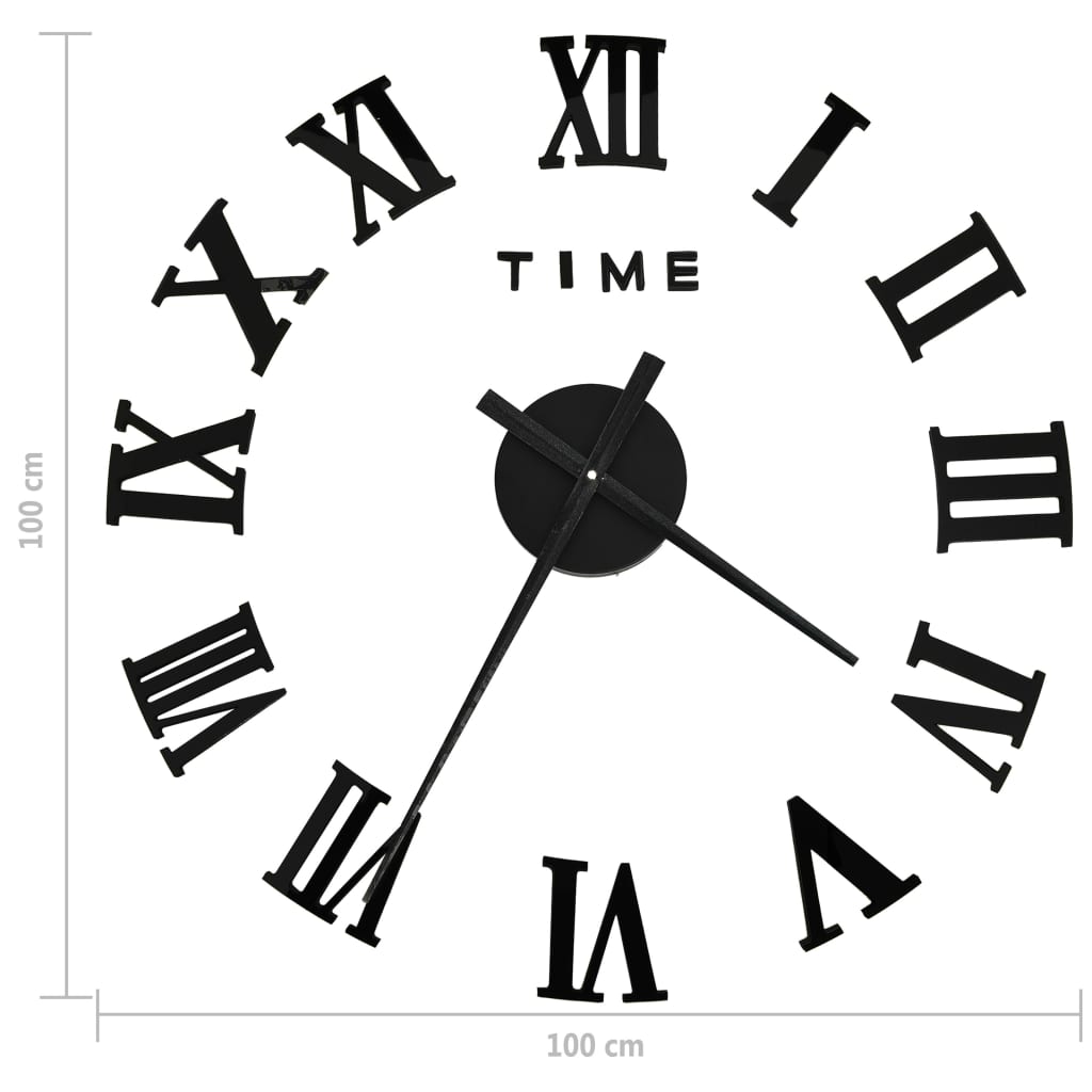 3D Wall Clock Modern Design 100 Cm Xxl