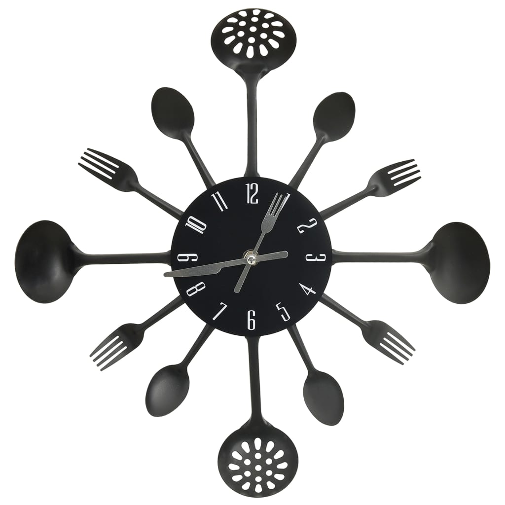 Wall Clock | Black | Aluminium | 40 Cm Across | Clock | Wall Clock