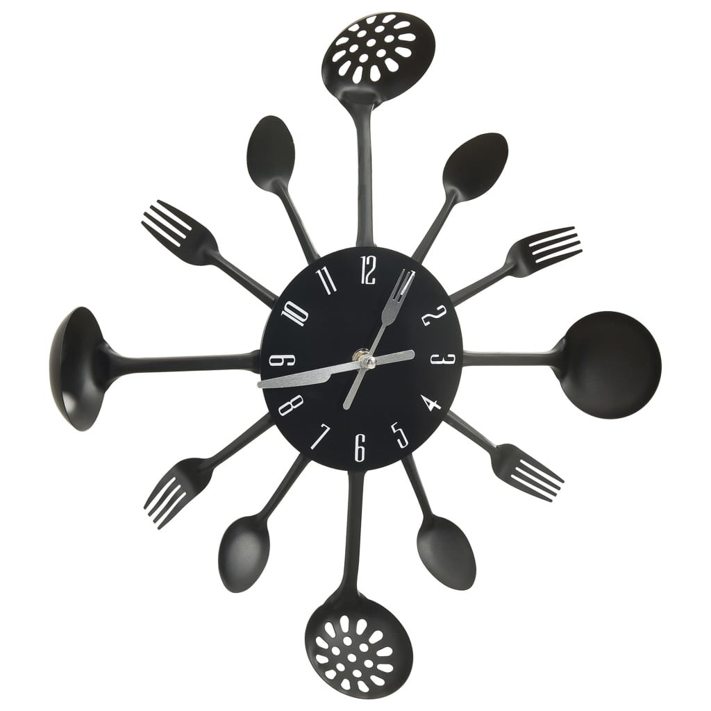 Wall Clock | Black | Aluminium | 40 Cm Across | Clock | Wall Clock