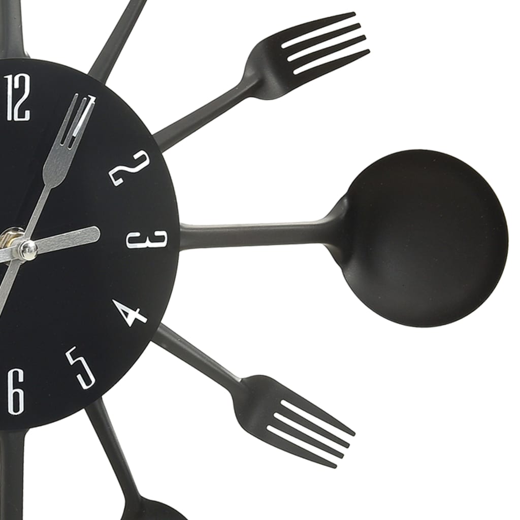 Wall Clock | Black | Aluminium | 40 Cm Across | Clock | Wall Clock