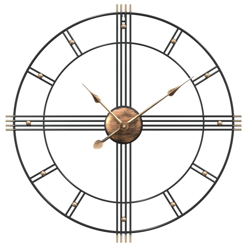 Wall Clock Black Ø60 Cm Iron