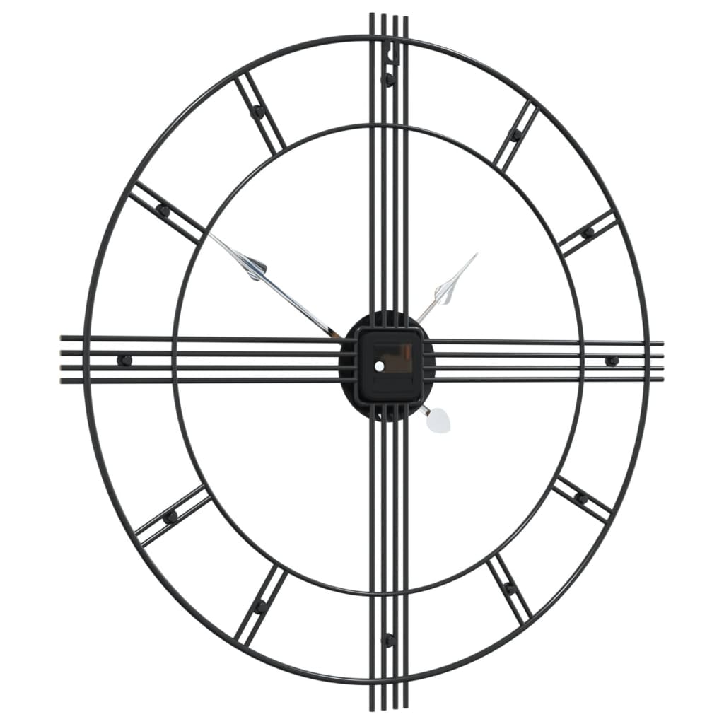 Wall Clock Black Ø60 Cm Iron